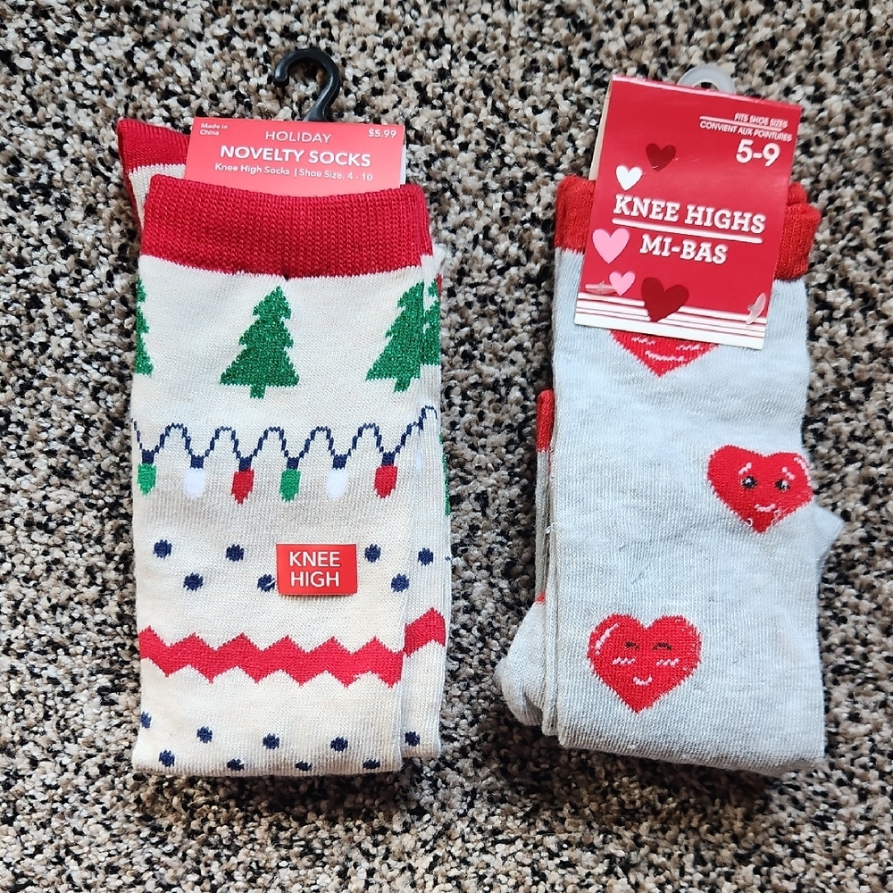 Knee High Holiday Socks